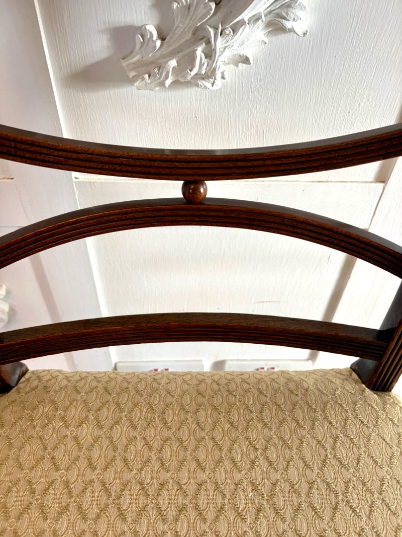 Antique George III Quality Sheraton Set of Eight Dining Chairs